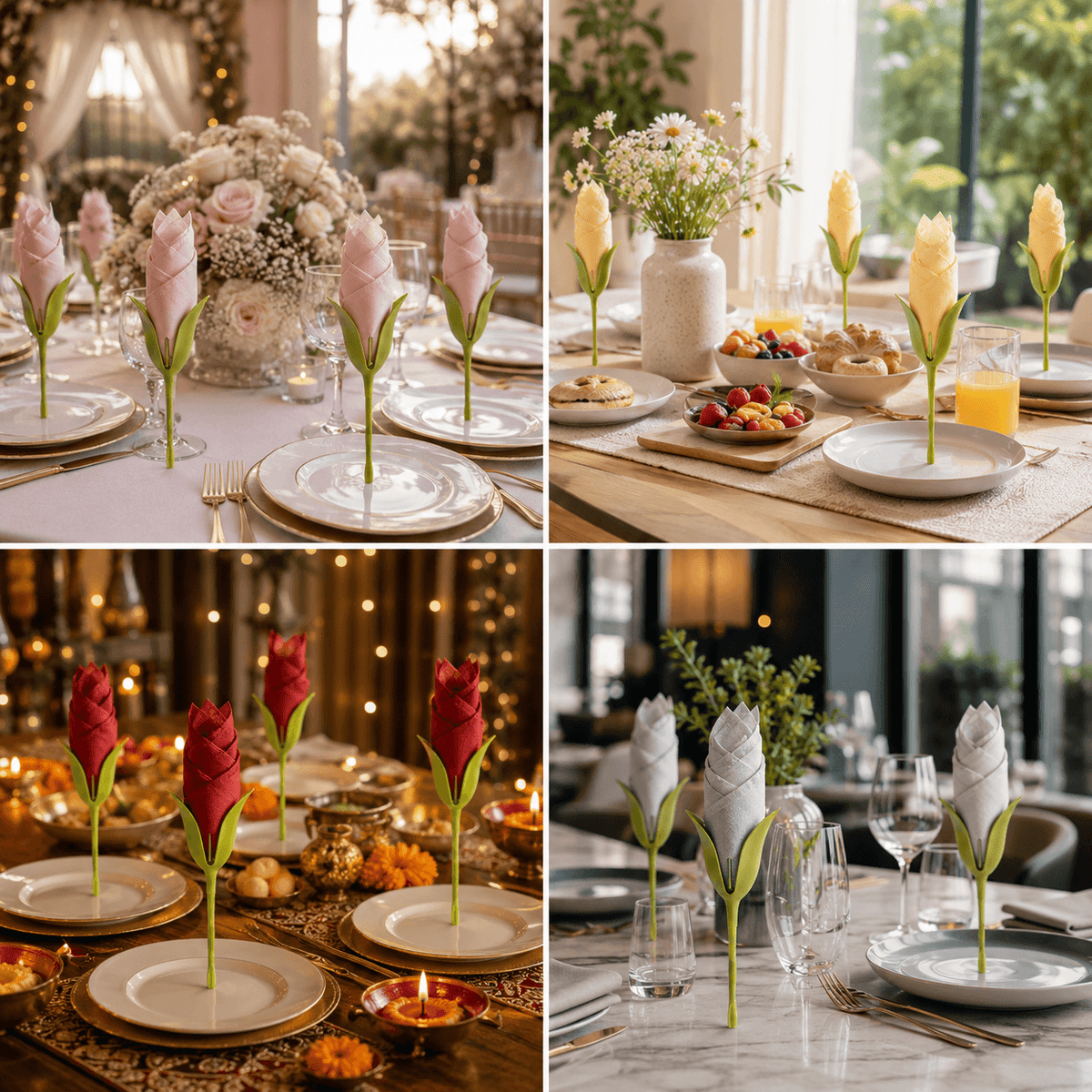 Hmhnn Bloom™ | Floral Napkin Styling Set