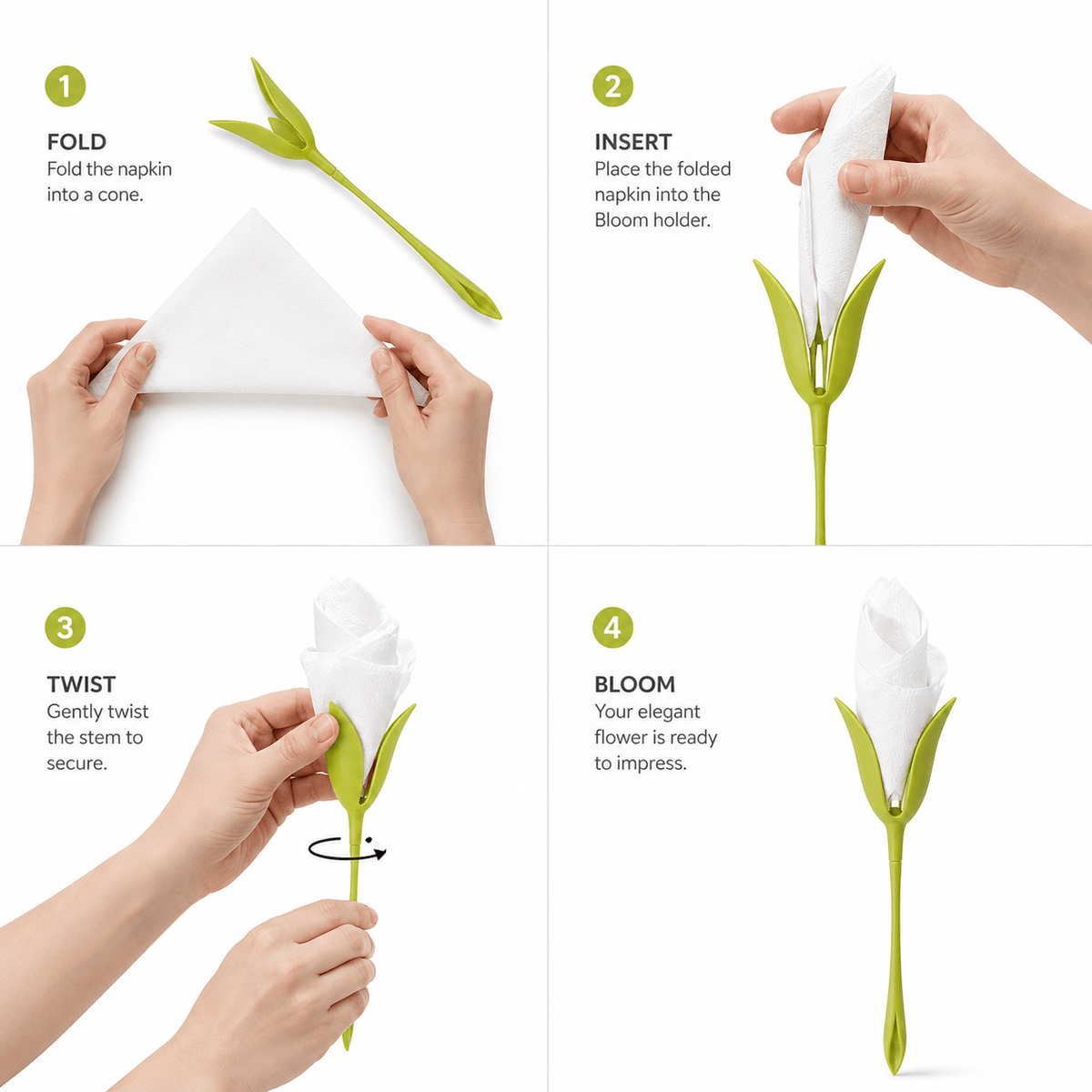 Hmhnn Bloom™ | Floral Napkin Styling Set